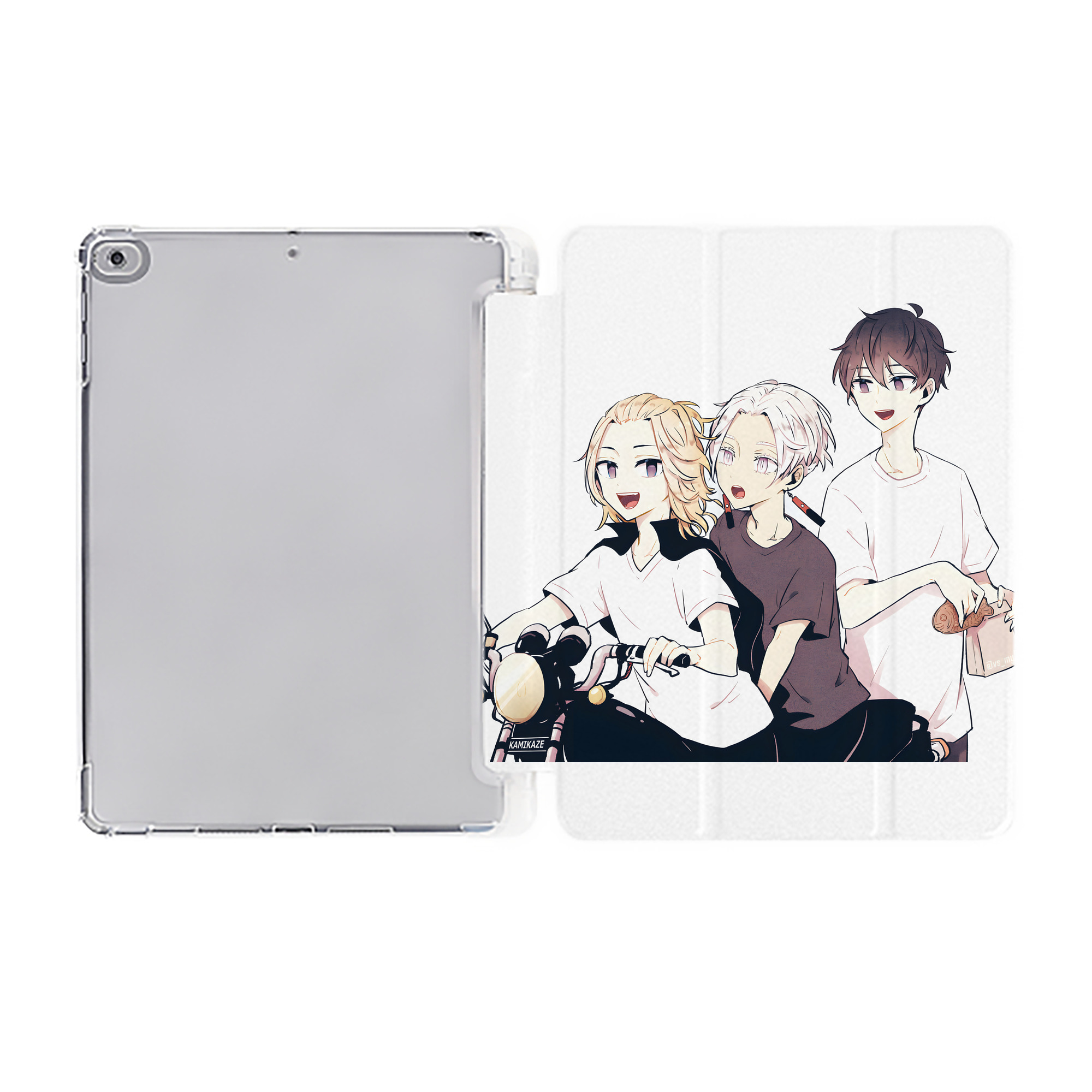 （画像用） 東京リベンジャーズ Tokyo Revengers IPad ケース ペン収納付き 三つ折りスタンド PUレザー×シリコン 対応機種9.5/10.5/10.9インチ